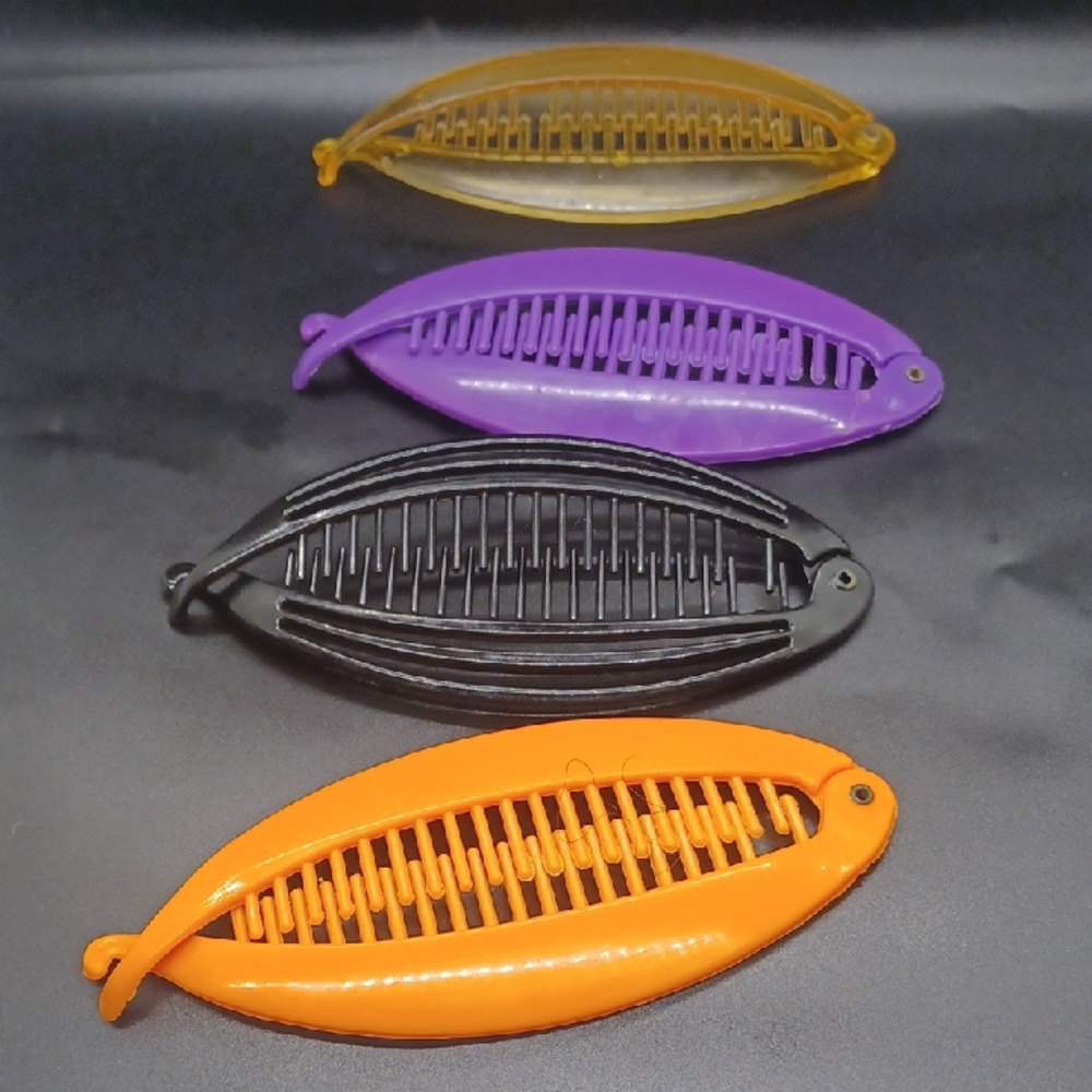 Set of Colorful Banana Hair Clips